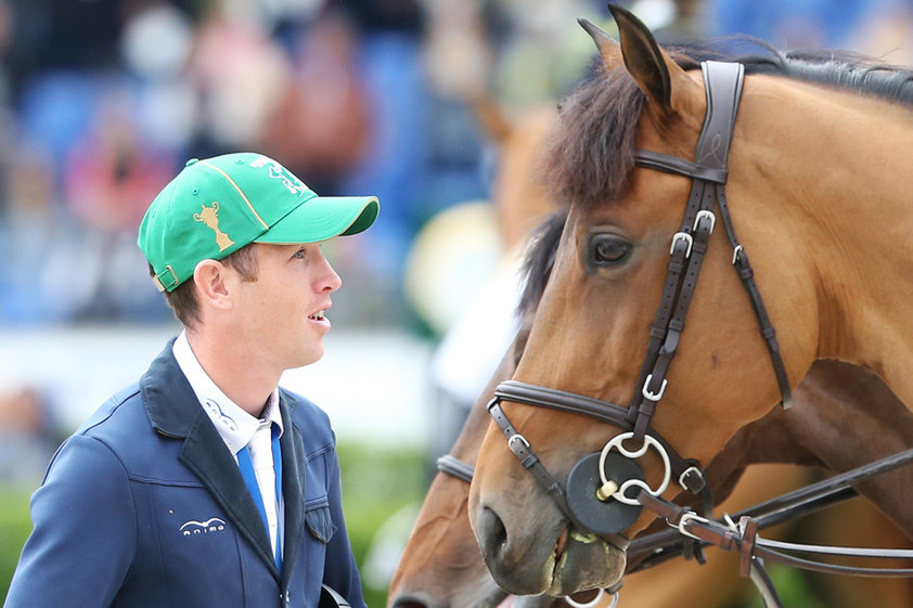 Scott Brash in the main stadium during the farewell to the nations.