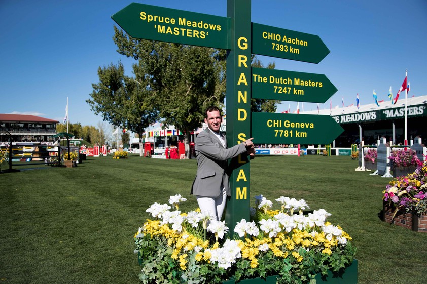 Philipp Weishaupt, winner of the CP ‚International‘, presented by Rolex at the Spruce Meadows ‘Masters’ 2017.