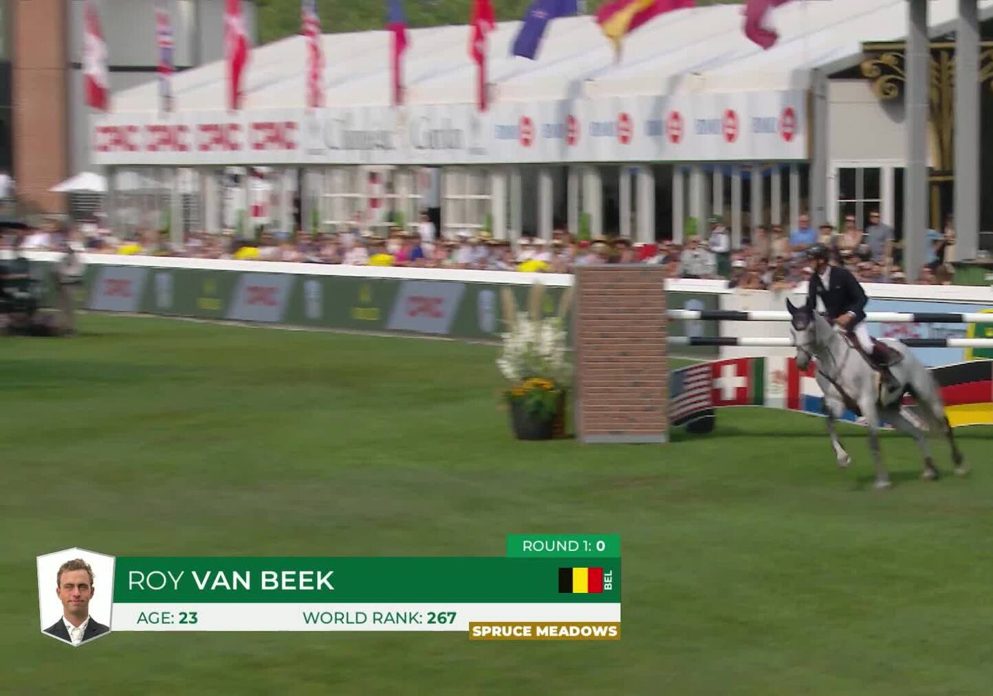 Roy Van Beek With Cavoiro H Old CSIO5 Spruce Meadows Masters 