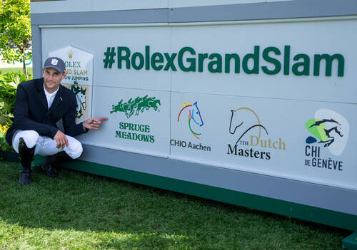 Richard Vogel (GER) following victoryin the Rolex Grand Prix