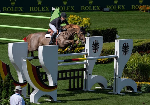 Sophie Hinners (GER) in competition with Iron Dames Kaleni Jo in the Prize of CHIO Aachen Campus