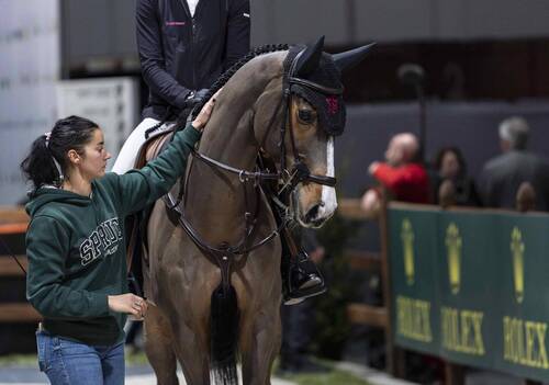 Sophie Hinners (GER) riding Iron Dames Singclair in the Trophée de Genève