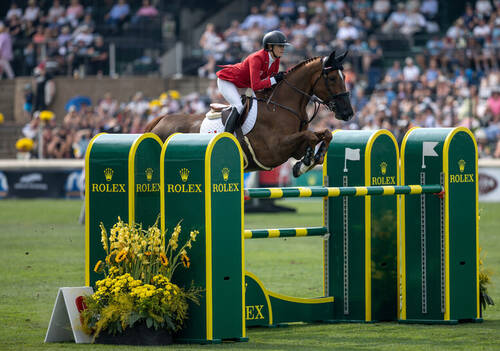 Tiffany Foster (CAN) riding Electrique - Rolex Grand Slam/Ashley Neuhof