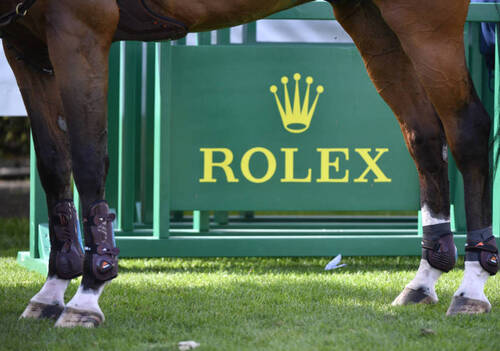 Detail of horses legs again Rolex signage © Rolex / Kit Houghton