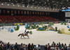 A general view of the arena with Steve Guerdat riding Double Jeu D’Honvault in the Coupe De Genève 1.6m