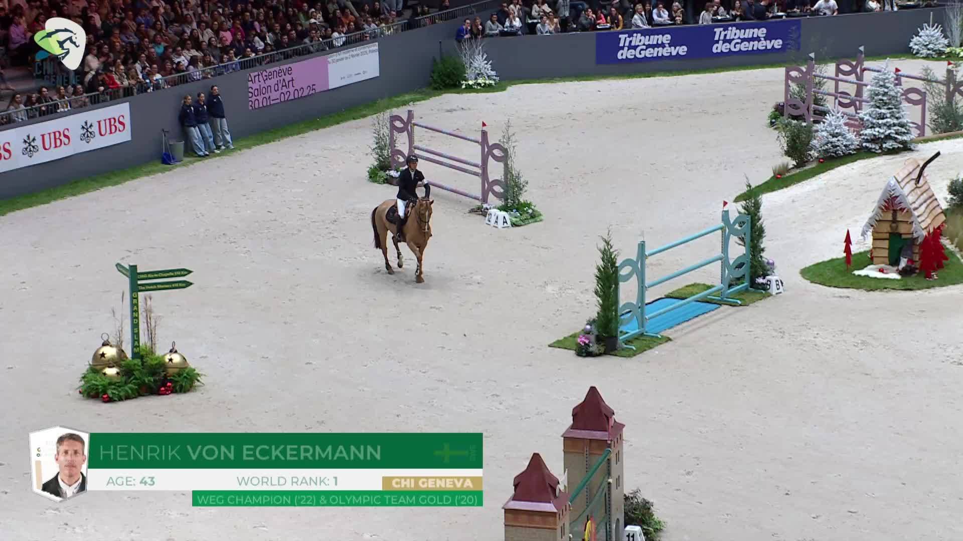 Henrik Von Eckermann with King Edward - CHI5* de Genève 2024 - Round 1