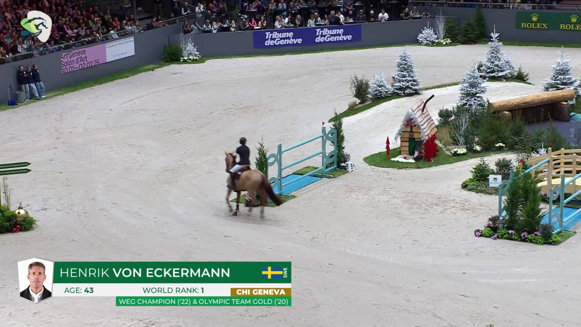 Henrik Von Eckermann with King Edward - CHI5* de Genève 2024 - Jump-Off