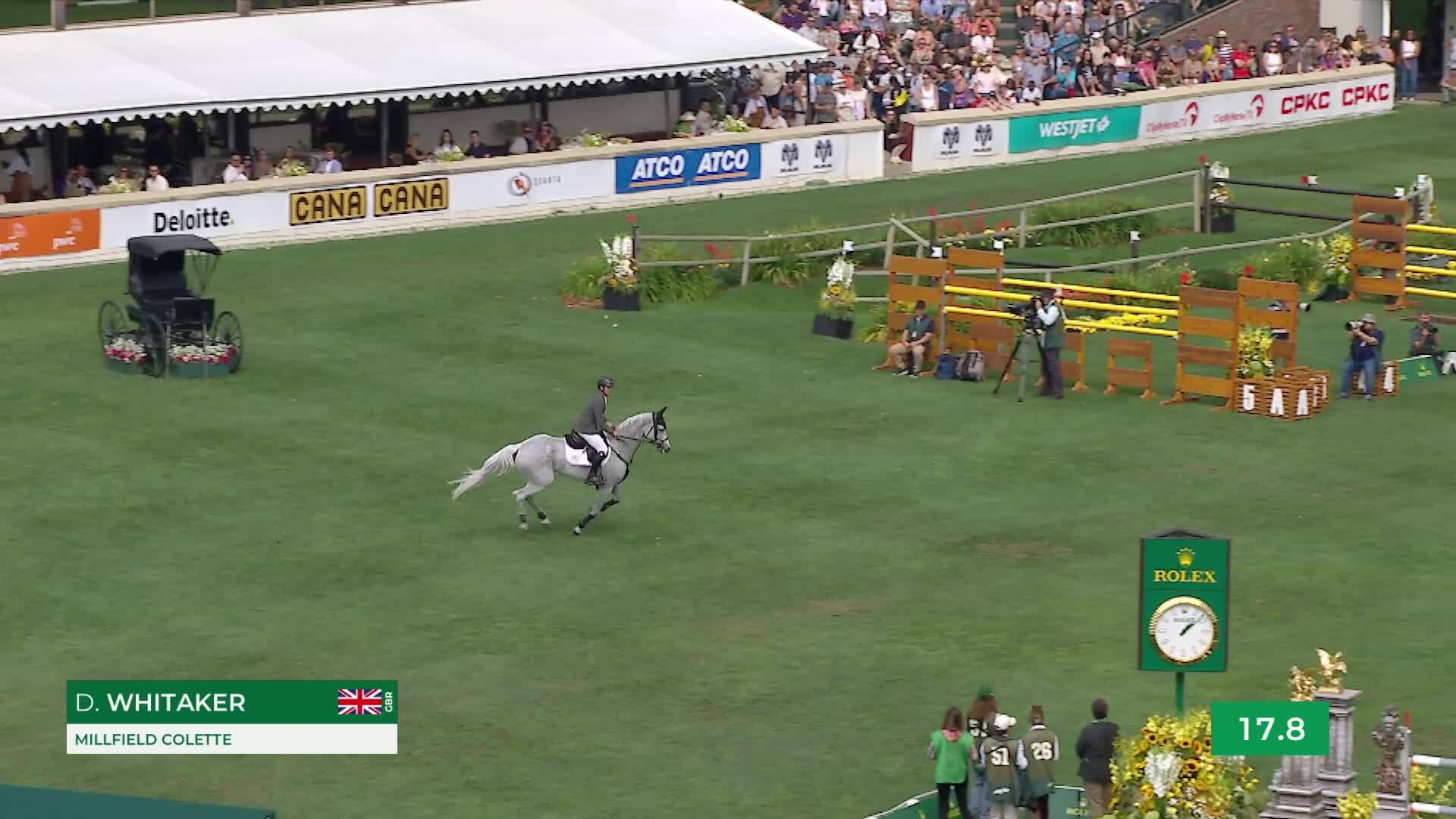 Donald Whitaker with Millfield Colette - CSIO5* Spruce Meadows 'Masters' Tournament 2025 - Round 1