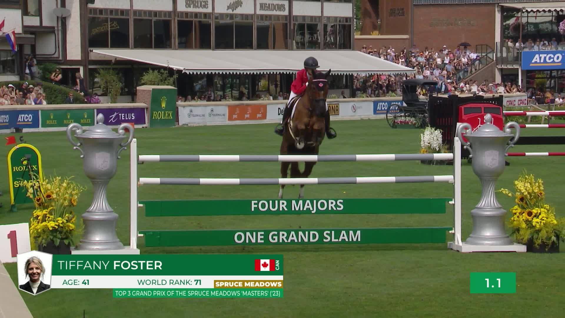 Tiffany Foster with Electrique - CSIO5* Spruce Meadows 'Masters' Tournament 2025 - Round 1