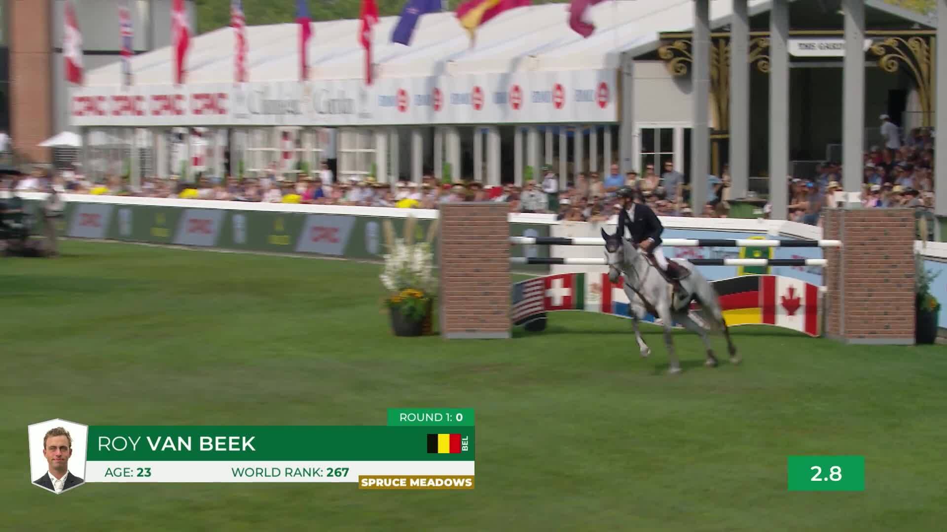 Roy Van Beek with Cavoiro - H Old - CSIO5* Spruce Meadows 'Masters' Tournament 2025 - Round 2