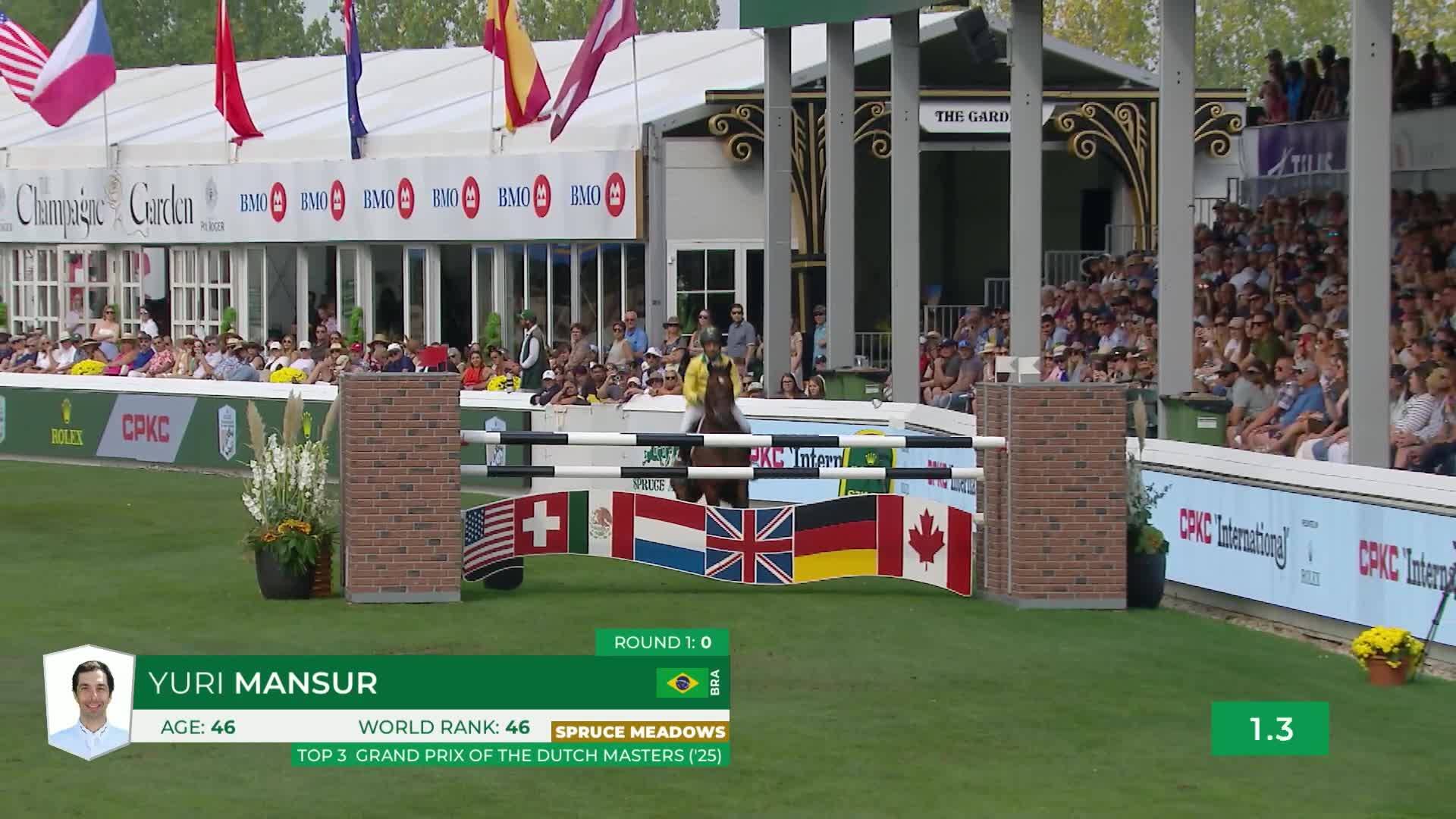 Yuri Mansur with Qh Alfons Santo Antonio - CSIO5* Spruce Meadows 'Masters' Tournament 2025 - Round 2