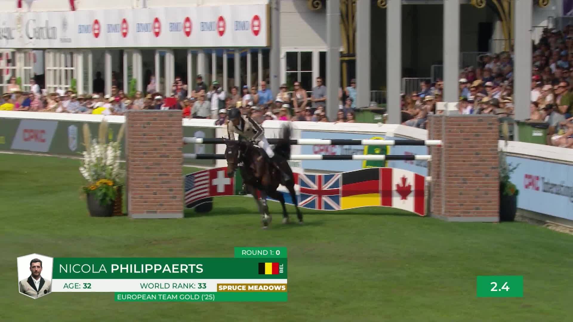 Nicola Philippaerts with Katanga V/h Dingeshof - CSIO5* Spruce Meadows 'Masters' Tournament 2025 - Round 2