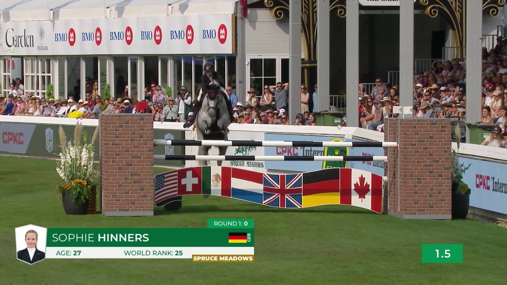 Sophie Hinners with Iron Dames My Prins - CSIO5* Spruce Meadows 'Masters' Tournament 2025 - Round 2