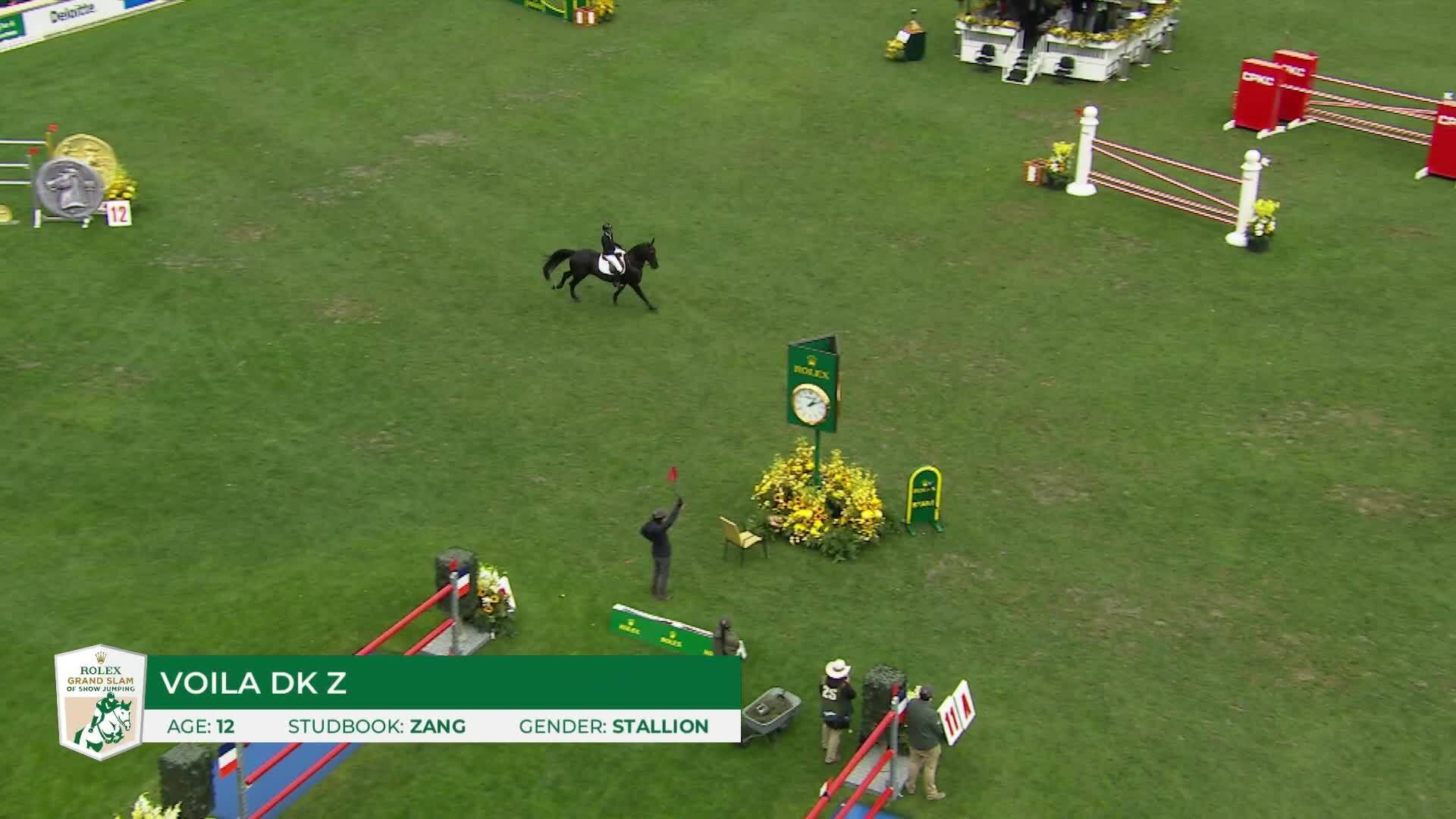 Angelie Von Essen avec Voila DK Z - CSIO5* Spruce Meadows 'Masters' 2026 - Manche 1