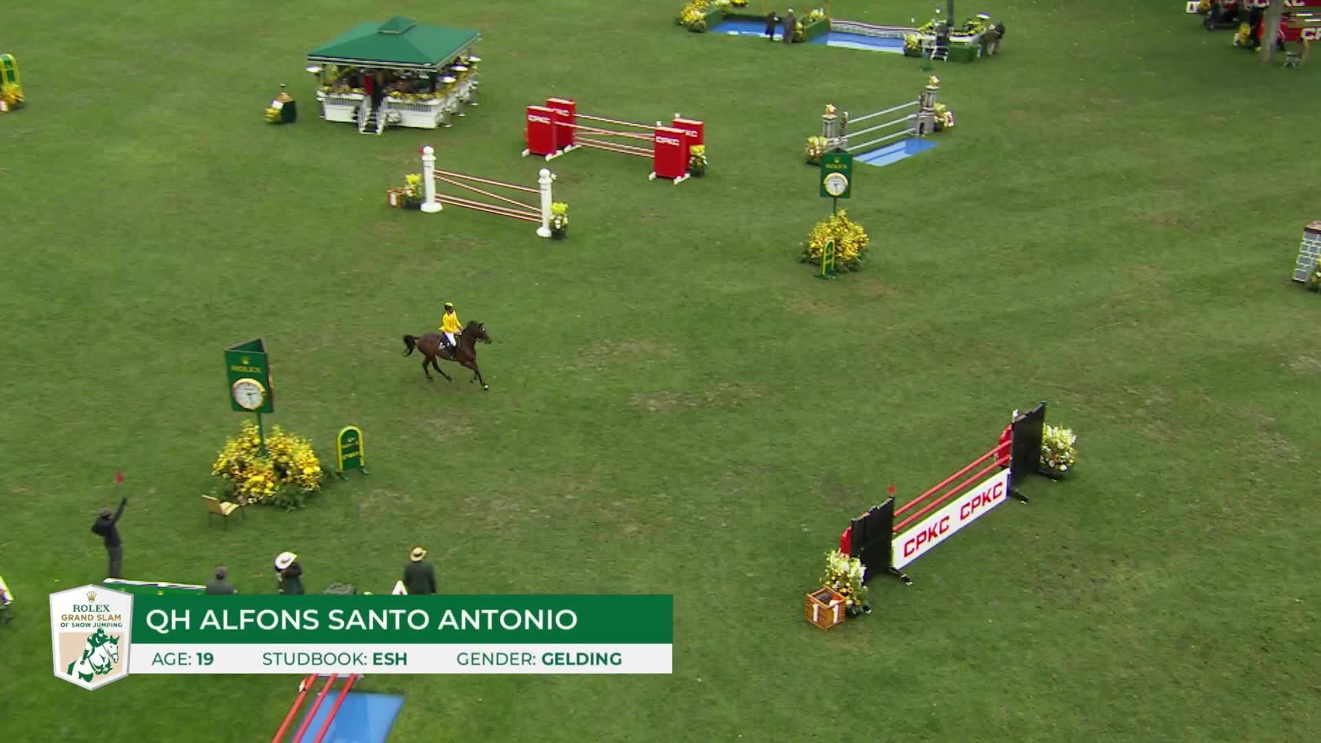 Yuri Mansur avec QH Alfons Santo Antonio - CSIO5* Spruce Meadows 'Masters' 2026 - Manche 1