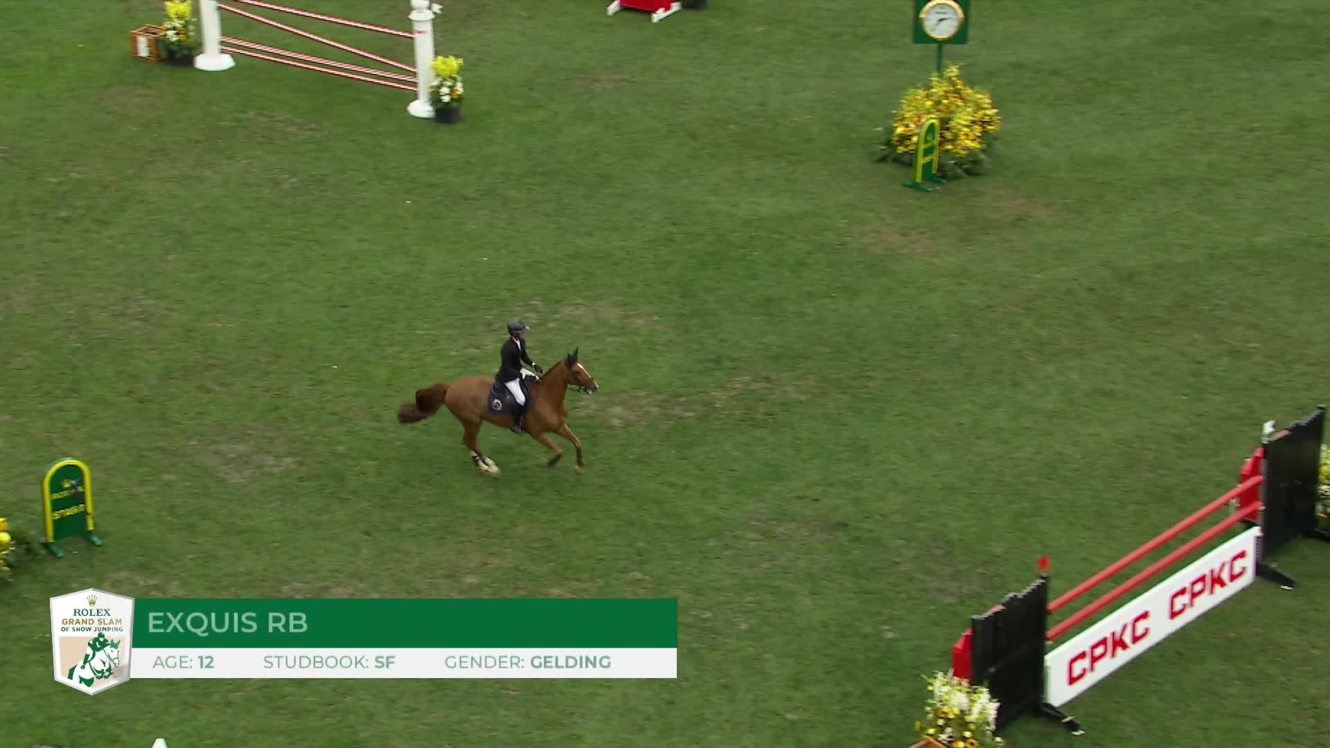 Kevin Staut avec Exquis Rb - CSIO5* Spruce Meadows 'Masters' 2026 - Manche 1