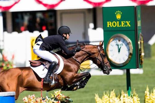 Kent Farrington rides Jasper in Spruce Meadows 2019 (photo: Rolex Grand Slam / Ashley Neuhof)