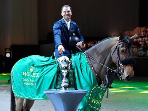 Kent Farrington riding Gazelle winning the Rolex Grand Prix at CHI Geneva 2017.
